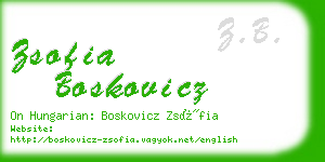 zsofia boskovicz business card